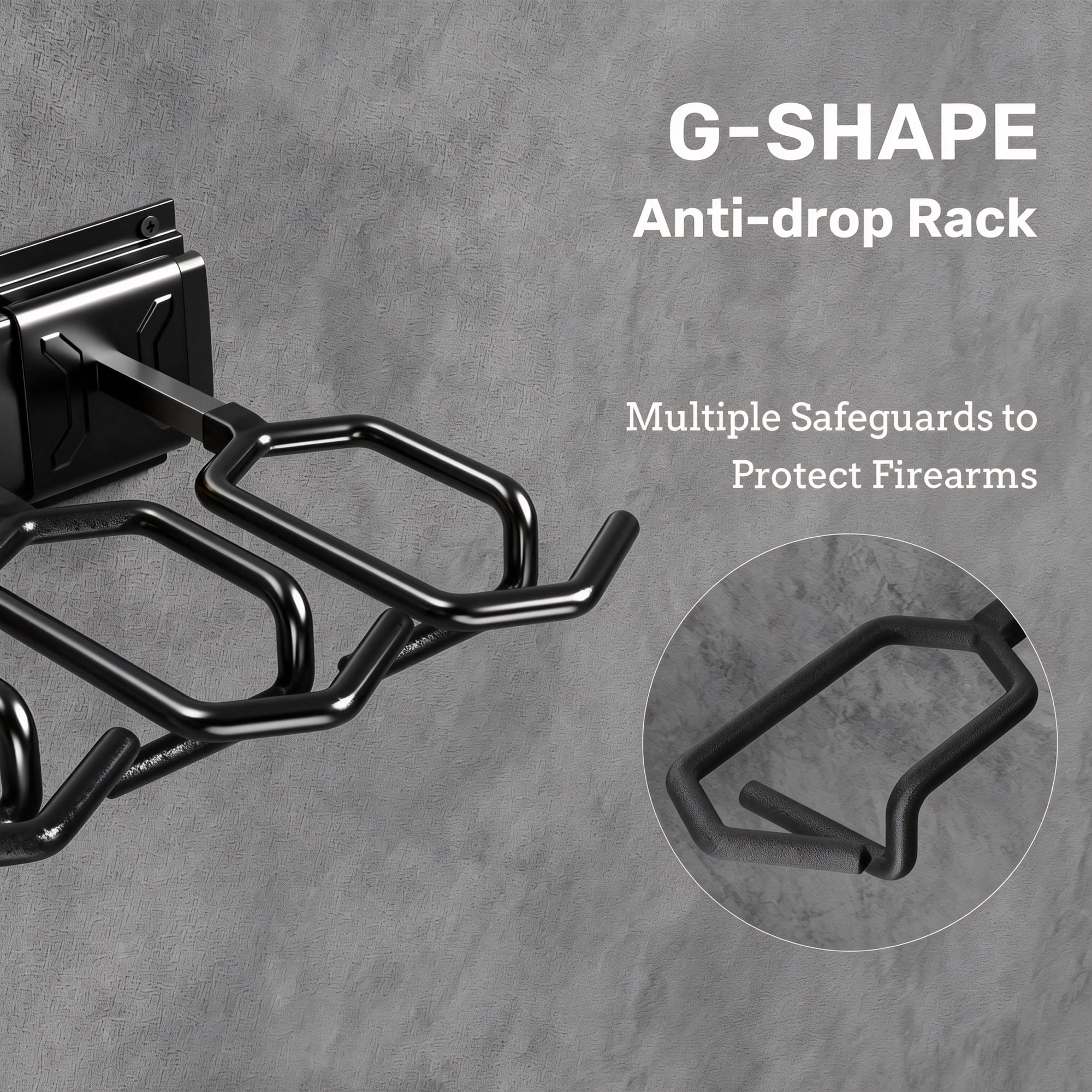 Gun Rack,Blacksmith Wall Mount Heavy Duty Rifles Rack with Stainless Steel for 1 Slot