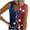 Blue, variant on UPPADA Summer Sleeveless Tank Tops for Women 2025 Trendy 4th July Flag Print Tanks Straples Hollow Out Sleeveless T Shirts