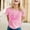 Hot Pink, variant on Womens Short Sleeve Tops Summer T Shirts Round Neck Causal Fashion Basic Tee Halloween T Shirt Women Sanderson Shirt Witches Graphic Tees Casual Sh Women's Short Sleeve T-Shirt