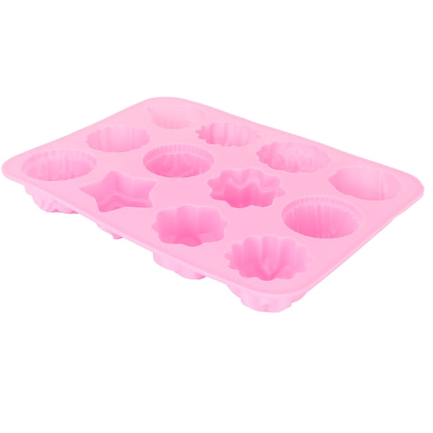 Molde de chocolate, molde de silicona de 12 rejillas, molde reutilizable para tartas, construcción resistente