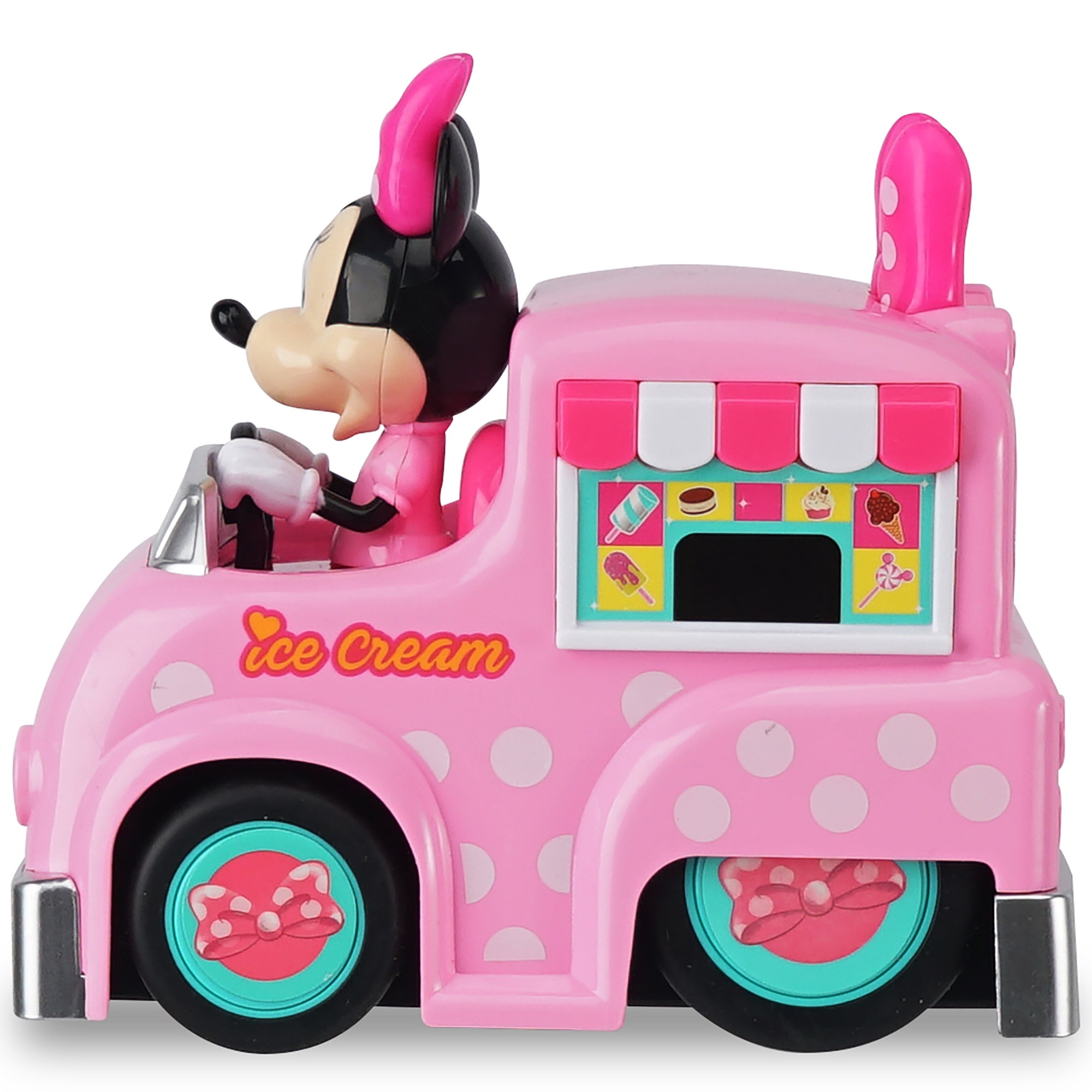 Disney Junior: R/C Track Set - Minnie Mouse Ice Cream Shop - 5.5" Remote Control Truck, 2.4 GHz Vehicle, Race Course Pieces & Accessories, Kids 3+