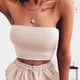 thumbnail image 2 of 2022 nueva moda mujer Spaghetti Strap Crop Top Sexy Bodycon sin mangas Cami Tube Top básico camisola lisa Tan Jianjun  unisex, 2 of 2
