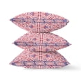 thumbnail image 2 of Geostar Wreath Palace Throw Fabric Pillow with Zip in Light Blue Hot Pink 18x18, 2 of 3