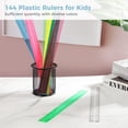 thumbnail image 4 of 144 Pcs Plastic Rulers, Kids Ruler for School with Centimeters and Inches, Ruler Bulk, Mini Rulers for Classroom Office Gifts Supplies, 9 Colors, 4 of 6