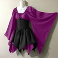 thumbnail image 1 of FcBaudy Longues Robe à Manches Col Rond Costumes pour Femmes Robe Corset Gothique à Manches Robe Haute Col Rond Robe pour Femmes, 1 of 3