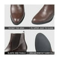 thumbnail image 4 of Pennysue Women Chelsea Boots Dark Brown Female Chunky Heel Ankle Booties 7.5M, 4 of 7