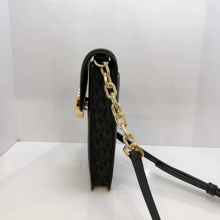 Michael Kors Black, Soft Leather Handbag with Gold Trim