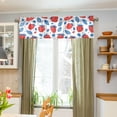 thumbnail image 3 of Yayeee Kitchen Valance Rod Pocket 54" x 18" Living Room Window Curtain, Playful Strawberries, 3 of 6