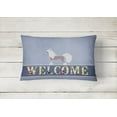 thumbnail image 2 of Carolines Treasures BB5547PW1216 Chinese Crested Welcome Canvas Fabric Decorative Pillow, 2 of 3
