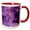 Red/White, variant on 3drose, Image of Chunks of Purple Amethyst, 15oz Mug