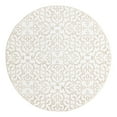 thumbnail image 3 of Unique Loom Rushmore Collection Area Rug - Johnson (5' Round Snow White/Beige), 3 of 7