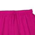 thumbnail image 6 of Pink Woman Pants Clearance Womens Casual Solid Side Pockets Pants Shorts Elastic Waist Pockets Daily Mid Long Shorts Pants for Women, 6 of 6