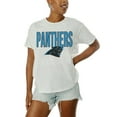 thumbnail image 3 of Women's Gameday Couture White Carolina Panthers Oversized Keep It Up T-Shirt, 3 of 5