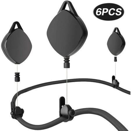 

VR Cable Management Retractable Ceiling Pulley System with Ceiling Screw Hook Adhesive Hook and Hexagon Wrench for HTC Vive/HTC Vive Pro/Oculus Rift S/PS VR/Microsoft MR/VR Accessories