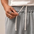 thumbnail image 3 of Mens Sweatpants Baggy Loose Fit Raw Hem Pants Casual Drawstring Pants Y2K Wide Leg Stretchy Pants with Pockets, 3 of 8