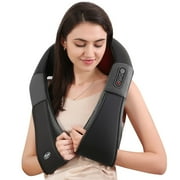 Naipo Neck and Shoulder Massager with Heat, 3D Deep Tissue Kneading Shiatsu Massager for Muscle Relief, Gift for Women Men Christmas