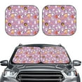 thumbnail image 2 of Balery 2 Piece Lovely Animals Car Windshield Sun Shade|Foldable Front Windshield Shade for Car Front Window for Most Sedans SUV Truck-Large, 2 of 7