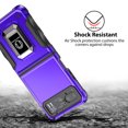 thumbnail image 6 of TJS for Motorola Razr 2023 / Razr 40 Phone Case, [Military Grade] Heavy Duty Magnetic Support Ring Kickstand Cover for Moto Razr 2023 / Razr 40 (Purple), 6 of 7