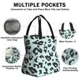 thumbnail image 3 of Light Blue and Black Of Leopard Print Drawstring Lunch Bag Women - Drawstring Lunch Bag Insulated for Work Office - Stain-Resistant Large Lunchbags for Women with Multi-Pockets, 3 of 6