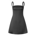 thumbnail image 3 of Vestido Atractivo Mini vestido ajustado para mujer, sin espalda, sin mangas, Sexy, estilo Y2K, traje de fiesta para discoteca Ygjytge para Mujer Negro T L, 3 of 7