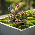 thumbnail image 6 of Qwtwty Plants Decorative Floor Plugs Rooster Chick Family 2D Acrylic Flat Insertion, 6 of 6