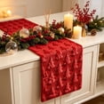 thumbnail image 4 of 72x13Inch Sequined Glitter Tablecloth,Christmas Party Iridescence Shining Table Cloth, Fabric Spark Decor For Birthday Holiday Christmas Party Decoration (Red), 4 of 8