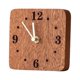 thumbnail image 2 of Reloj de mesa pequeño decorativo de madera con soporte, minimalista, cuadrado. Nogal negro, 2 of 9