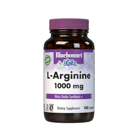 Bluebonnet Nutrition L-Arginine 1000mg Vitamin Capsules, 100 Count