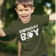 thumbnail image 4 of Birthday Boy Football Sports Lover Birthday Shirt for Boys All Ages Birthday Military Green Shirt 2T, 4 of 5