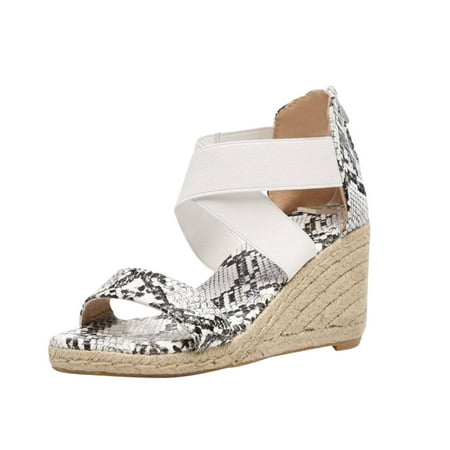 

Gzztg Pumps Shoes Women Women S Fish Mouth Wedges Hemp Rope Wedge Heel Cross Band Sandals Flip Flops For