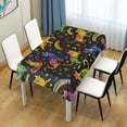 thumbnail image 4 of JSTEL Cat Rainbow Table Cloth Square 60 x 60 Inch Tablecloth Anti Wrinkle Table Cover for Dining Kitchen Parties, 4 of 6