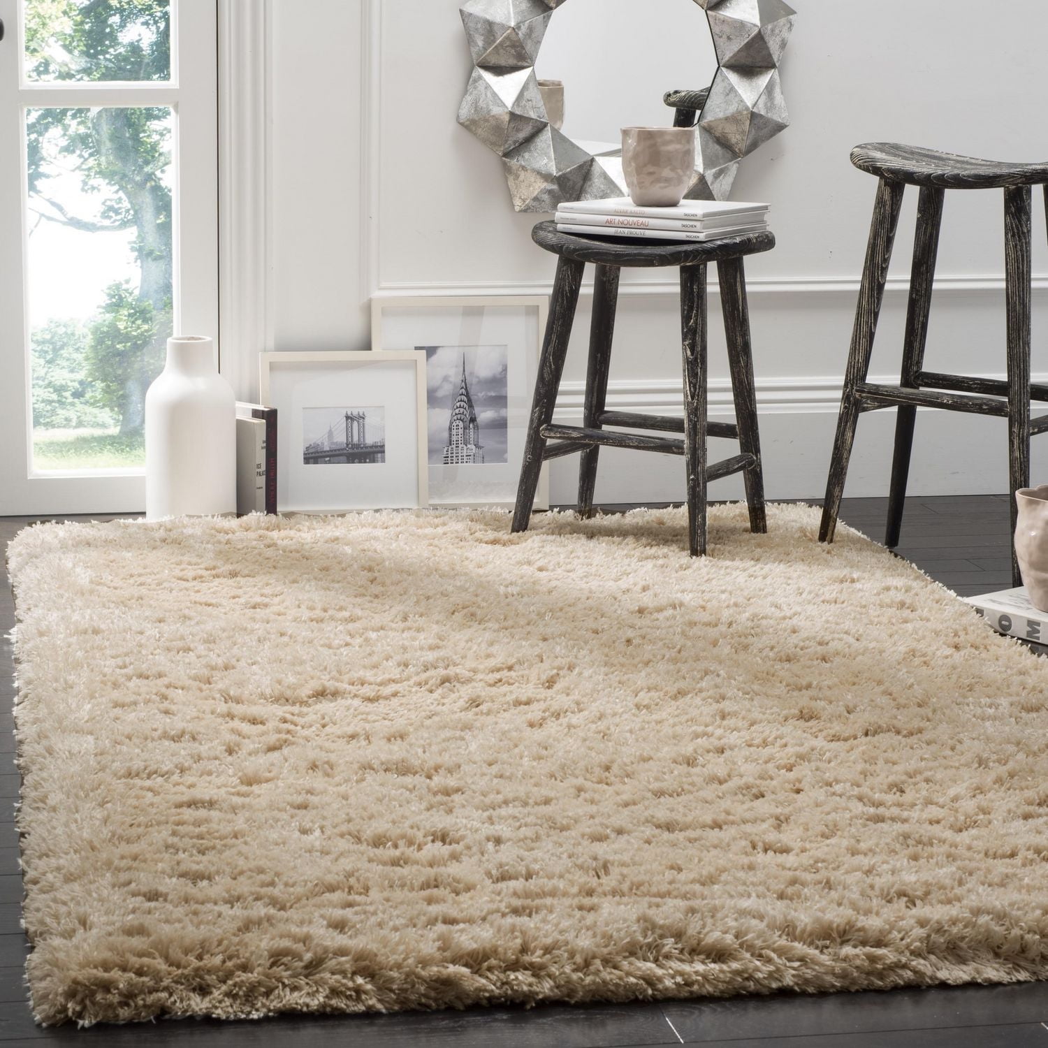 SAFAVIEH Polar Abbot Solid Extreme Plush Shag Area Rug