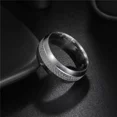 thumbnail image 2 of PAMTIER Men's Stainless Steel Personality Simple 8mm Refined Style Matte Finish Sandblast Scrub Couple Ring Silver Size 6, 2 of 4