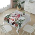 thumbnail image 6 of Grey Gnomes Christmas Table Cloth Waterproof Tablecloths, Xmas Tree Snowflake Winter Gifts Tablecloth Dining Table Cover for Kitchen Party Tabletop Outdoor, Square Tablecloth 54x54 Inch, 6 of 9