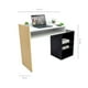 thumbnail image 3 of Escritorio Top Living con Entrepaño y Estantes Laterales Café Negro y Blanco, 3 of 6