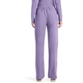 thumbnail image 6 of Med Couture Scrub Pants for Women Straight Leg Pull-On Pant with 4 Pockets Moisture Wicking & 360 Stretch - MC103, M, Digital Lavender, 6 of 8