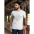 thumbnail image 2 of Set of circles and a rhombus Men White T-Shirt, Male Large, 2 of 4
