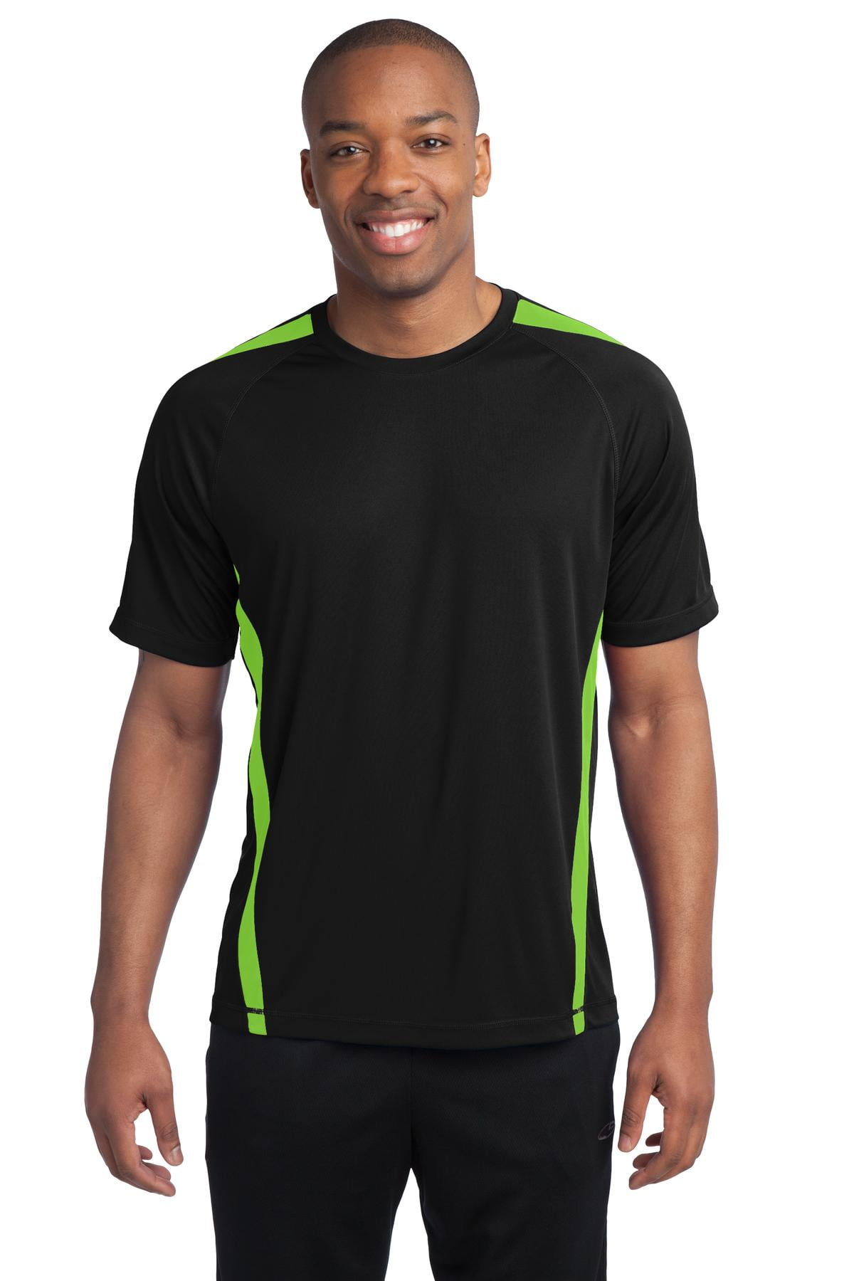 SportTek SportTek Men's Colorblock 100 Percent Polyester Tee. ST351