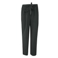 thumbnail image 3 of SDNall Fashion Women Solid Color Linen Sashes Straight Casual Long Pants Trousers, 3 of 9