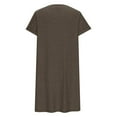 thumbnail image 5 of Patlollav Womens Dresses 2024,Women'S Oversized Casual Loose Summer Solid Color V-Neck Short Sleeved Dress, 5 of 6