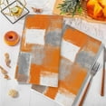 thumbnail image 3 of Dish Towels, Abstract Absorbent Kitchen Towels 1 PC, Oil Painting Block Microfiber Hand Towels Dish Cloths Tea Towels for Home&nbsp; Bathroom,18X28-Inch, Orange Gray, 3 of 6