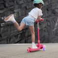 thumbnail image 2 of Jetson Bloom Kick Scooter with LED Lights & Height Adjustable Handlebar, Pink, 2 of 8