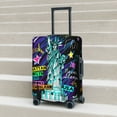 thumbnail image 6 of Logiee New York City Print Travel Luggage Cover,Suitcase Protector, Washable Elastic Suitcase Baggage Cover,Closure for Wheeled Suitcase Fit 18-32 Inch Luggage-Medium, 6 of 7