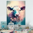 thumbnail image 2 of Designart Cute Cow Floral Art II Canvas Wall Art, 2 of 5