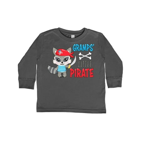 

Inktastic Gramps Little Pirate Cute Raccoon with Sword Gift Toddler Boy or Toddler Girl Long Sleeve T-Shirt