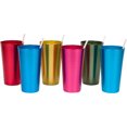 thumbnail image 3 of Trademark Innovations 20 oz. Retro Aluminum Tumblers - 6 cups - (Assorted Colors), 3 of 4