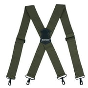 MELOTOUGH Men's Suspender 2 Inch Wide Suspenders Full Elastic X Back Suspender with Snap Hooks