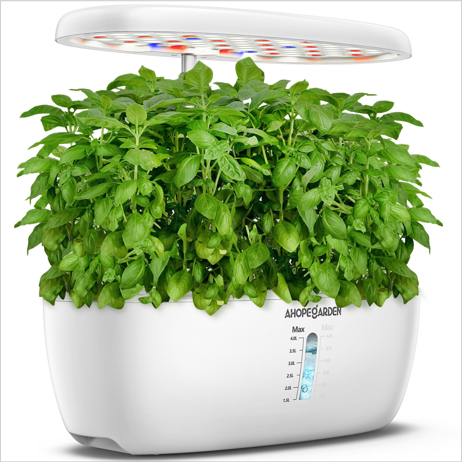 Ahopegarden Z239 Intelligent Planter 12- Hydroponic Planting Kit LED Grow light Planter Germination Machine with Self Circulation Soilless Gardening Set(White)