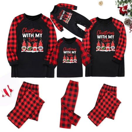 

Cathalem Family Pajamas Pants 3x Mom Women Family Christmas Pajamas Home Set Christmas Print Pajamas for Family of 6 Suit Black XX-Large