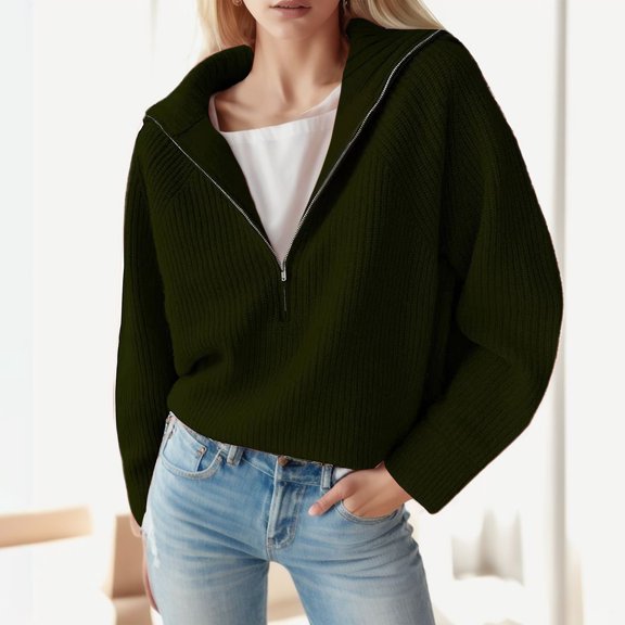 Vedolay Womens Fall Tops Hoodies for Women Half Zip Crop Sweatshirt Workout Hoodie High Neck Long Sleeve Clothes,Black S